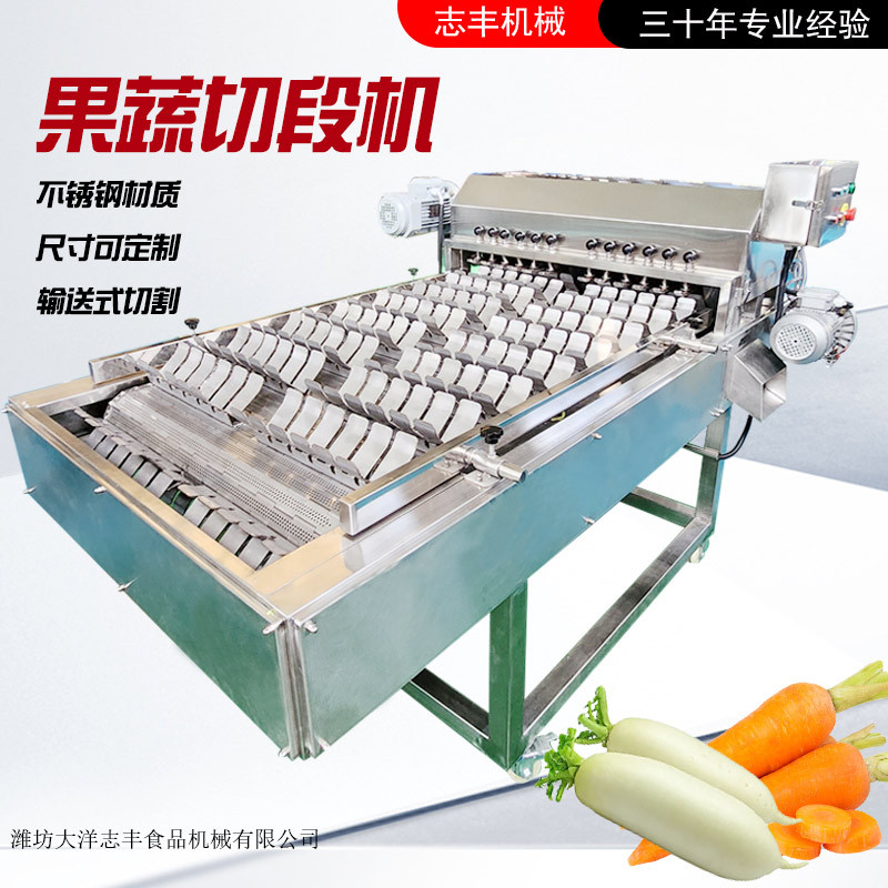 商用胡萝卜切段机工作效率高不锈钢金针菇截段机切白萝卜段机器