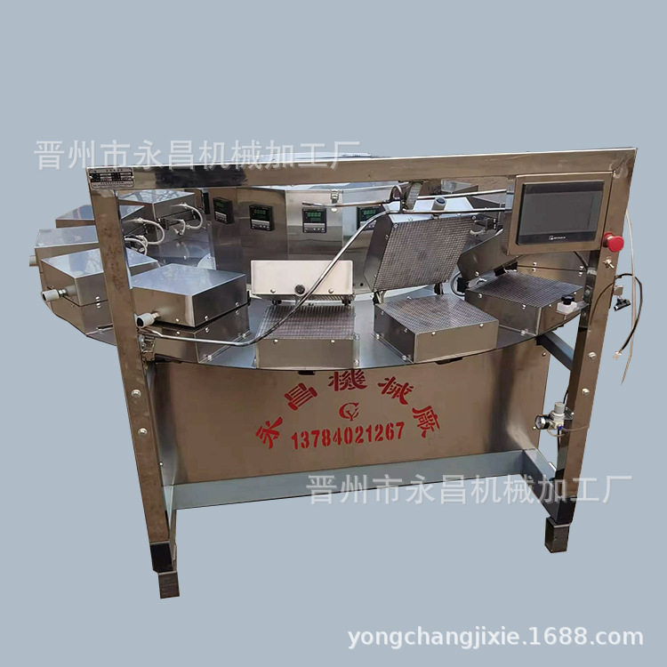 厂家供应实用不粘锅商用脆皮新型全自动蛋卷机虾饼机