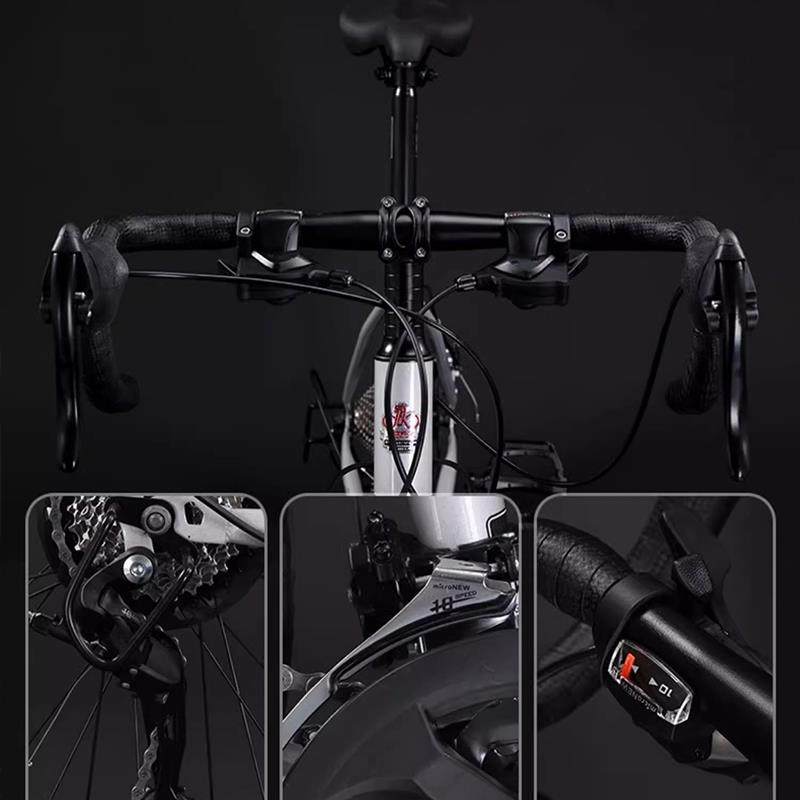 永久闪电公路自行车700C城市通勤赛车跑车男女学生式平把路