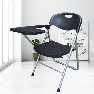 培训椅带大写字板加大款办公会议培训桌椅一体折叠写字椅免安装