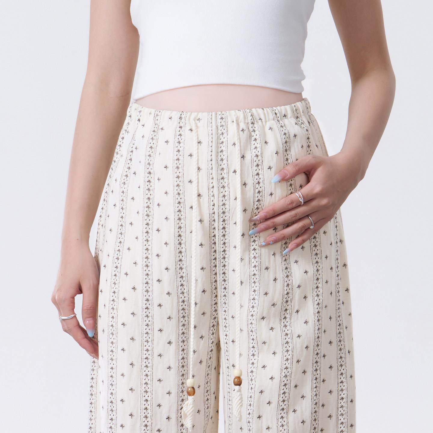 孕妇裤子夏季薄款外穿天丝亚麻阔腿裤2025新款无托腹印花长裤夏装,孕妇装/孕产妇用品/营养,孕妇休闲裤,淘宝优惠券,粉丝福利购,淘宝优惠卷