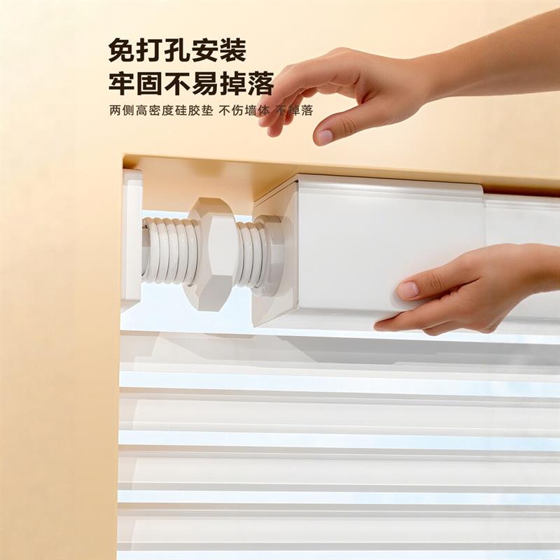 L型防偷窥隐私百叶窗帘铝卷拉式手拉式遮光办公室卫生间厨房卷帘