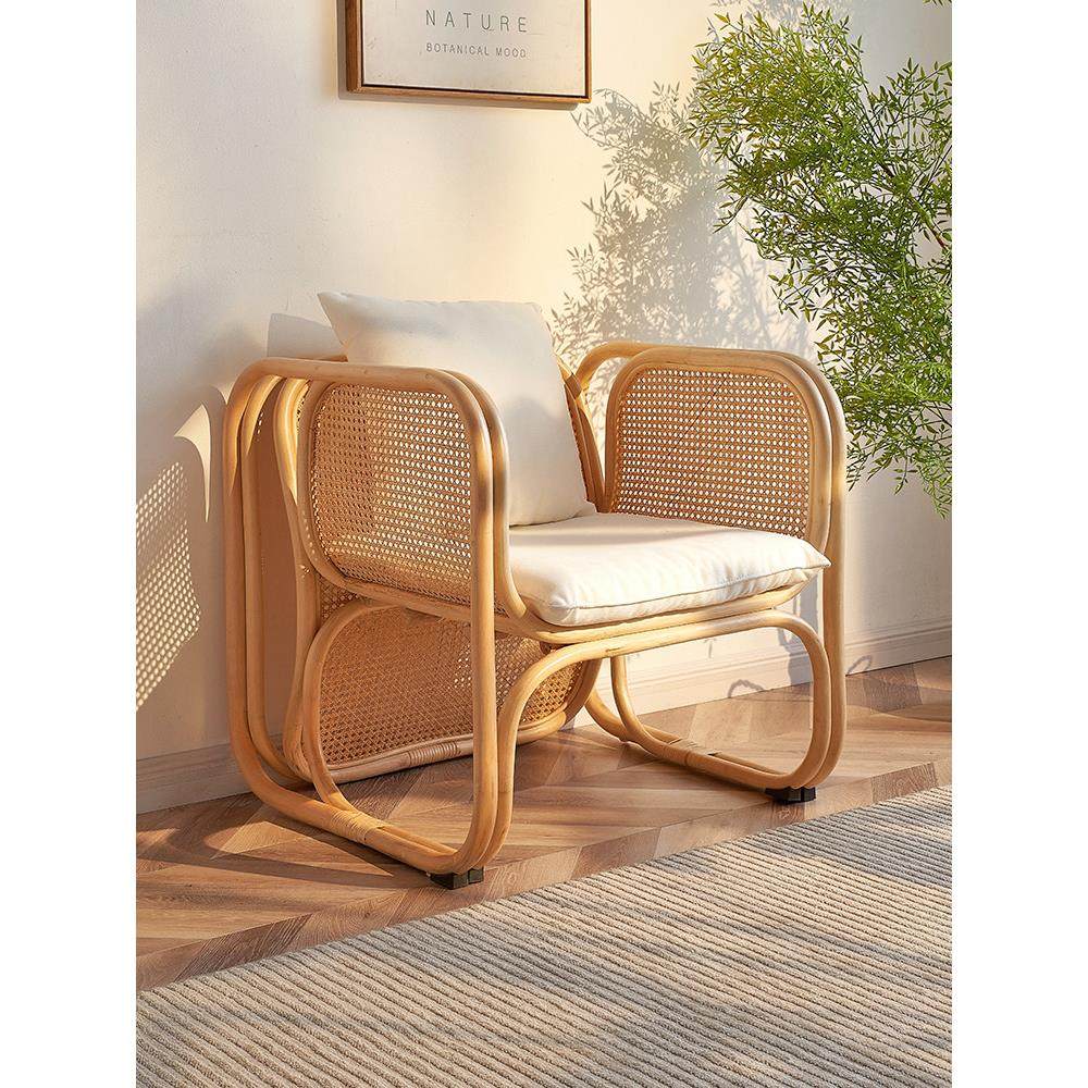 藤椅双人沙发组合椅子复古阳台竹藤休闲民宿藤编简约藤椅东南亚风,住宅家具,藤/竹沙发,淘宝优惠券,粉丝福利购,淘宝优惠卷