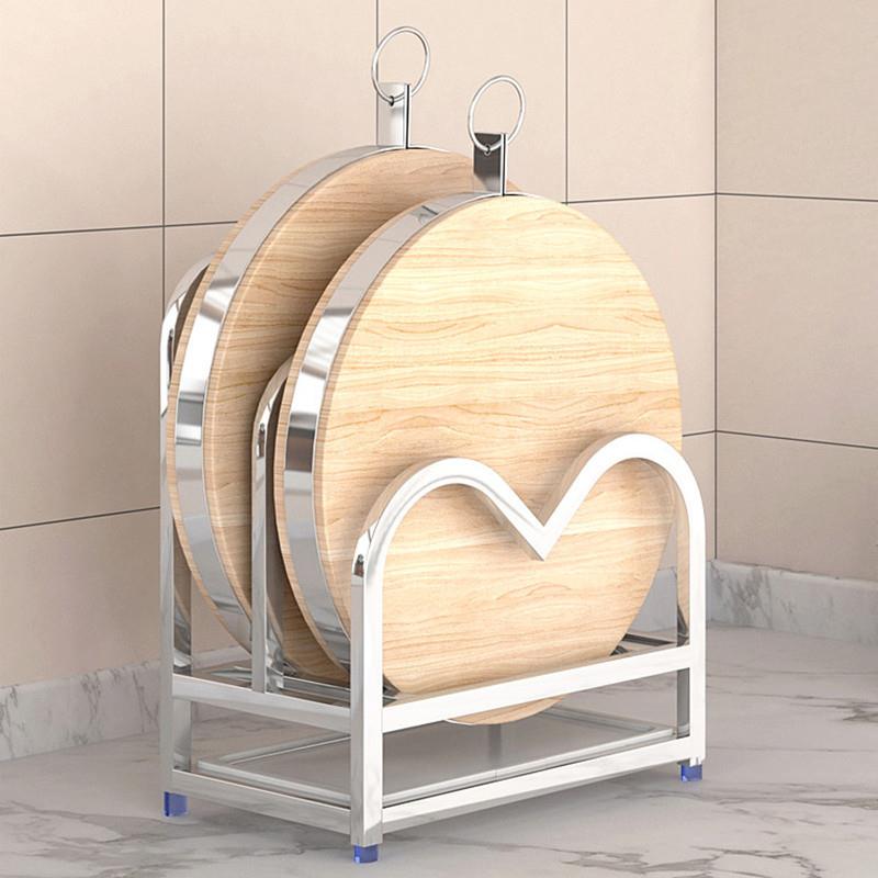 不锈钢砧板架厨房切菜板置物架多功能台面落地菜板放置架案板钻板