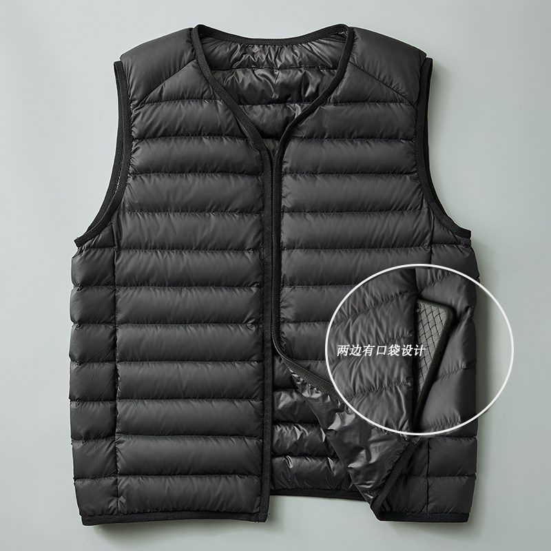 轻薄羽绒马甲男女2024新款秋冬内搭外穿保暖高端羽绒坎肩背心外套