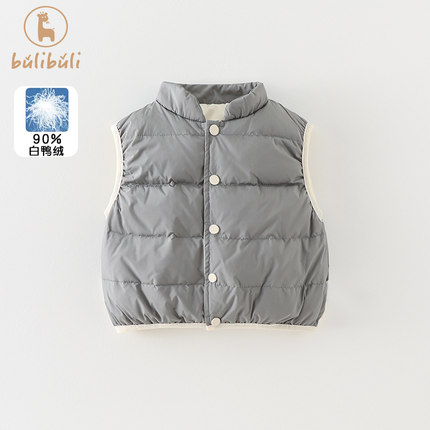 男童轻薄羽绒马甲秋冬款2024新款婴儿衣K服冬季男宝宝内搭外穿背