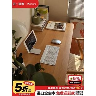 简约卧室书房小户型学习写字桌 实木书桌电脑桌榉木家用办公桌日式