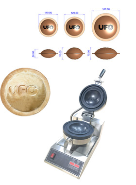 160MM UFO Custom Burger Maker Gelato Ice Cream Bread Machine