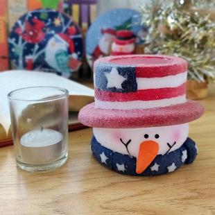 Candle出口圣诞节装 饰 饰品雪人蜡烛烛台橱窗节日装 饰摆件儿童房装