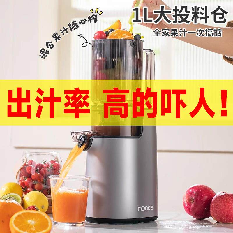 德国原汁机榨汁机果肉分离家用多功能汁渣分离全自动炸汁果汁机