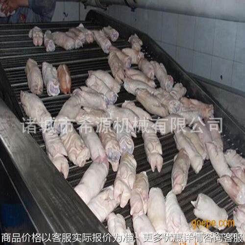 流水线供应 猪蹄油炸机 炸猪手油炸生产线 鸡爪鸡翅油炸流水线