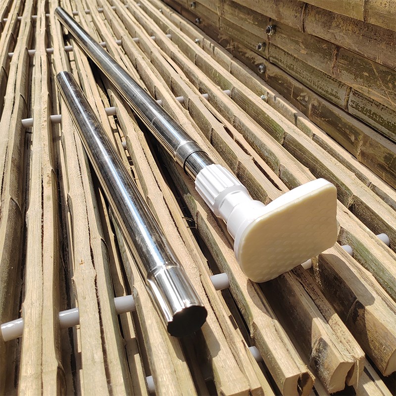 不锈钢伸缩杆延长管拼接免打孔浴帘杆罗J马窗帘杆家用浴室晾衣支