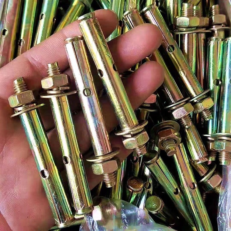 整盒包邮国标镀彩膨胀螺栓 带孔拉爆螺丝 吊顶空调拉爆m6Tm8m10m1