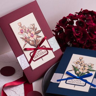 生日贺卡定制高级感商务感谢贺卡订做公司员工生日创意祝福