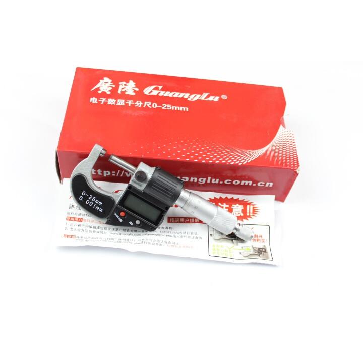 正品广陆数显千分尺0-25 25-50 50-75mm精度0.001mm电子千分尺