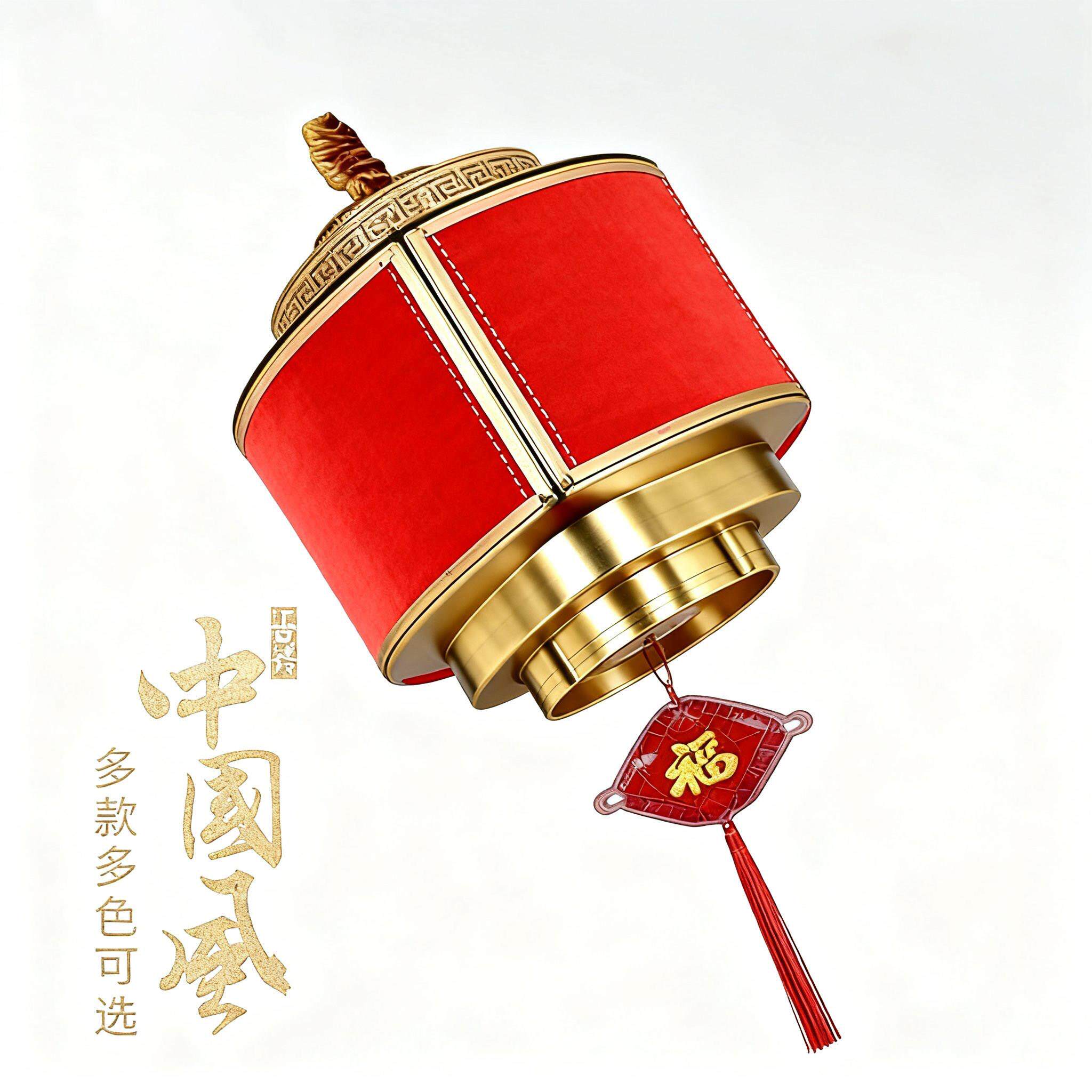 喜庆全铜阳台红灯笼吊灯中国风新年户外防水别墅庭院大门乔迁挂饰
