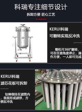 889钛棒过滤细化工精行业精密孔过滤机翻转微脱碳过滤设备厂器家