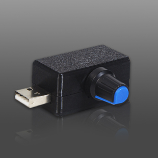 调速器4-12V调电压带开关位保护风扇笔记本手机散热器USB无极调速