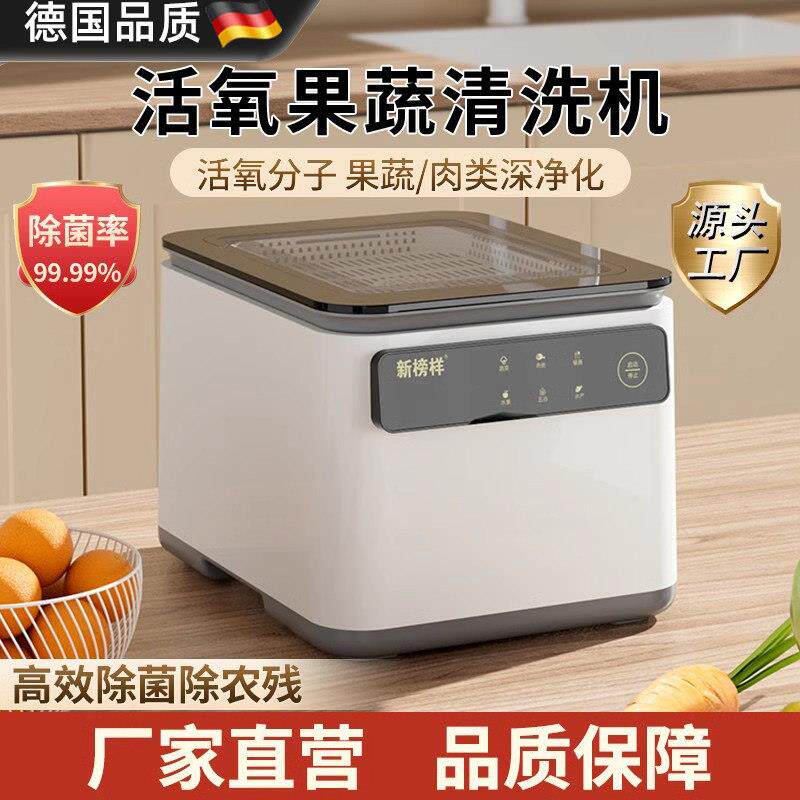 德国果蔬清洗机杀菌去农残蔬菜水果净化器食材消毒家用自动洗菜机