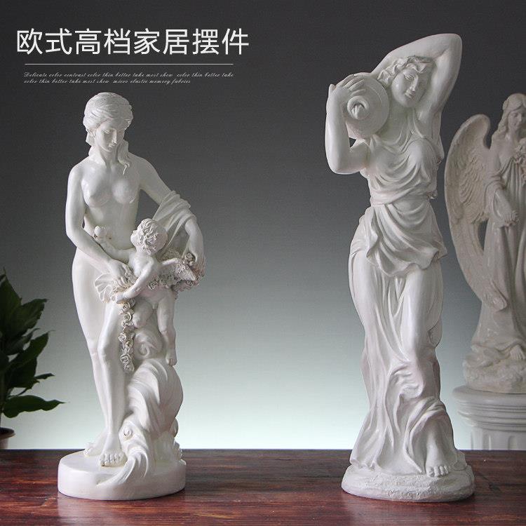 家居饰品摆饰西方欧式人物雕塑北欧软装石膏人像景观花园工艺礼品