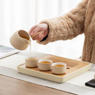茶具套装 家用陶瓷功夫喝茶杯轻奢茶壶 2024新款 小茶盘日式