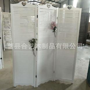 酒店办公田园折叠木制移动屏风 厂家供应客厅玄关隔断