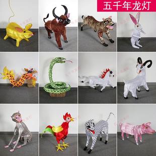 饰摆件灯彩灯卡通造型户外灯光秀 十二生肖卡通人偶创意动物装