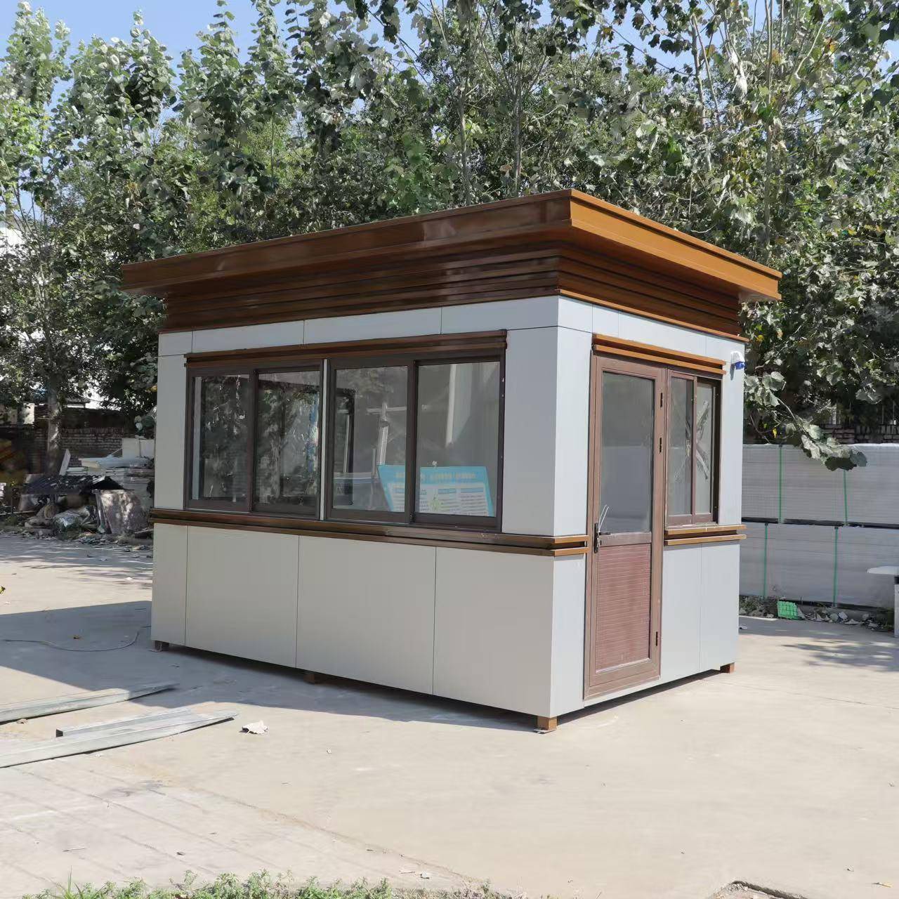 可定制小区值班室厂家可移动岗亭制作尺寸-门卫保安亭子现货出售