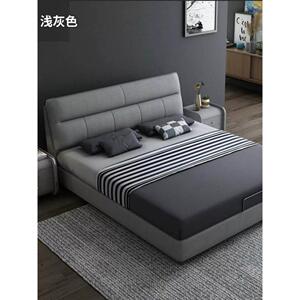 一米八科技布艺床现代简约婚床可拆洗双人储物小户型1.5m主卧软床