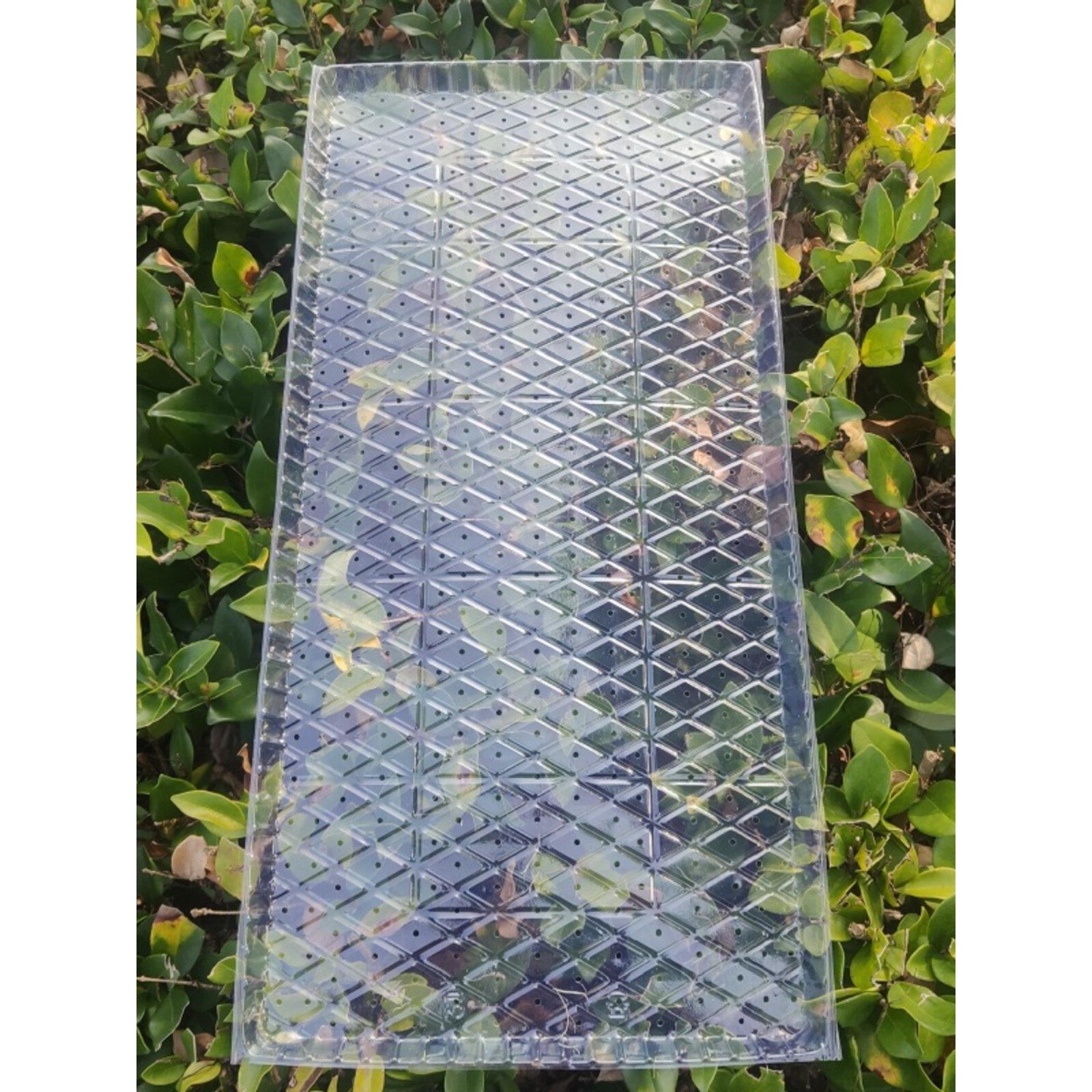加厚塑料水稻育秧盘9寸机插平盘秧盆手抛稻苗秧盘免揭育苗盆434孔