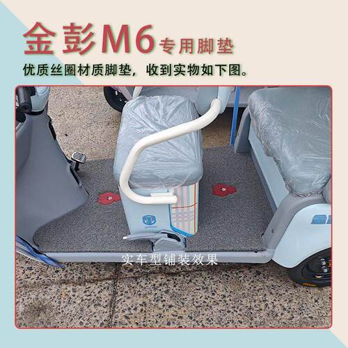适用金彭M6电动三轮车脚垫JP800DZK-18E防滑厚丝圈脚踩踏板垫踏皮