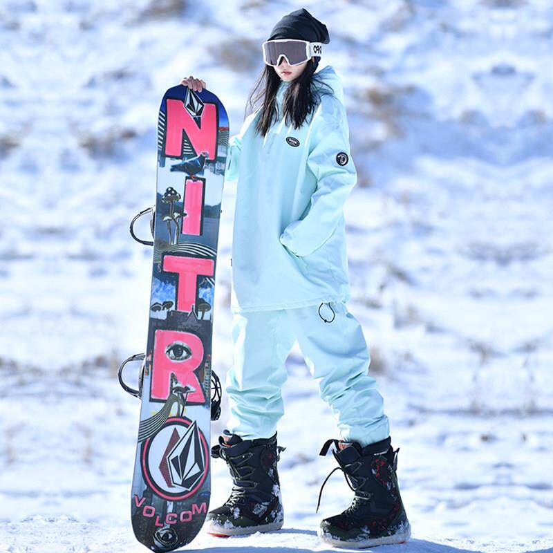 2025新款滑雪服女男户外单双板滑雪衣裤套装防水保暖滑雪裤冬季潮