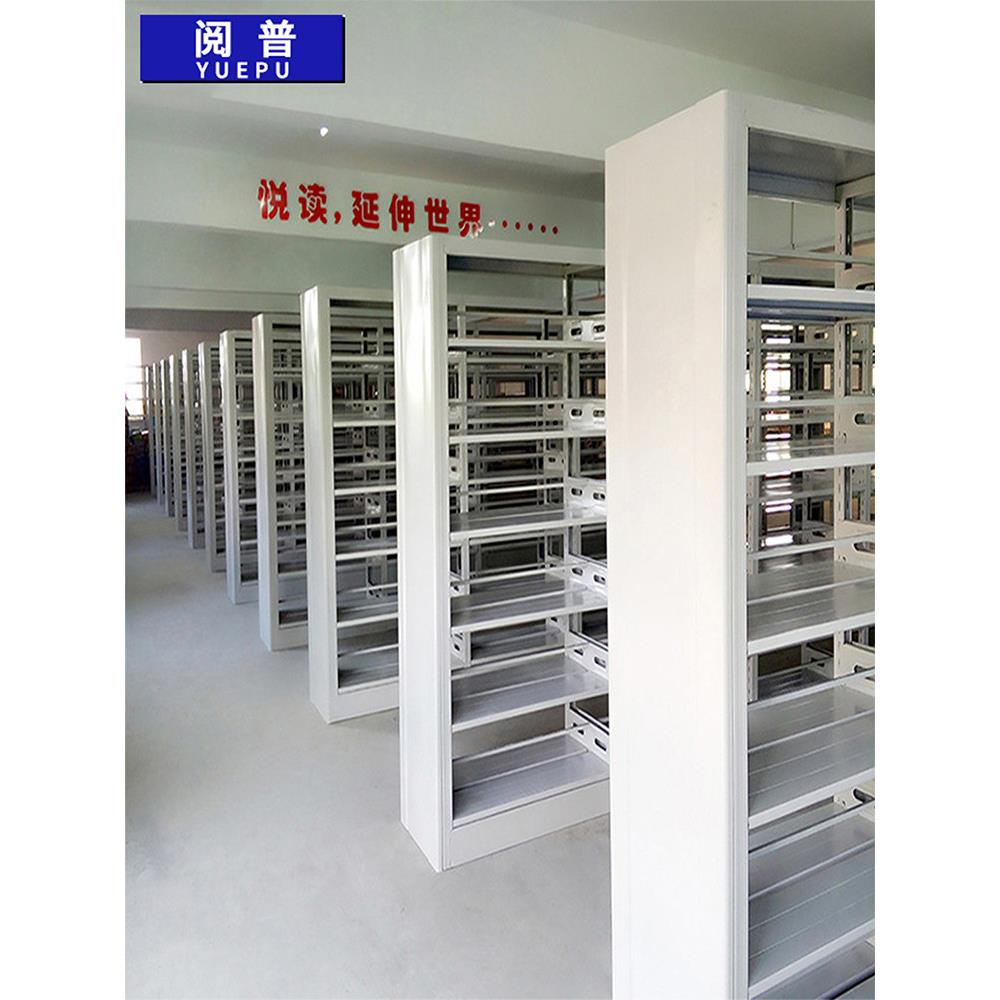 钢制学校图书馆阅览室书架书店专用单双面家用档案资料架铁书架