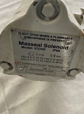 议价ICO4D 电磁阀 IP66防护 Maxseal汤普森工业阀门维修