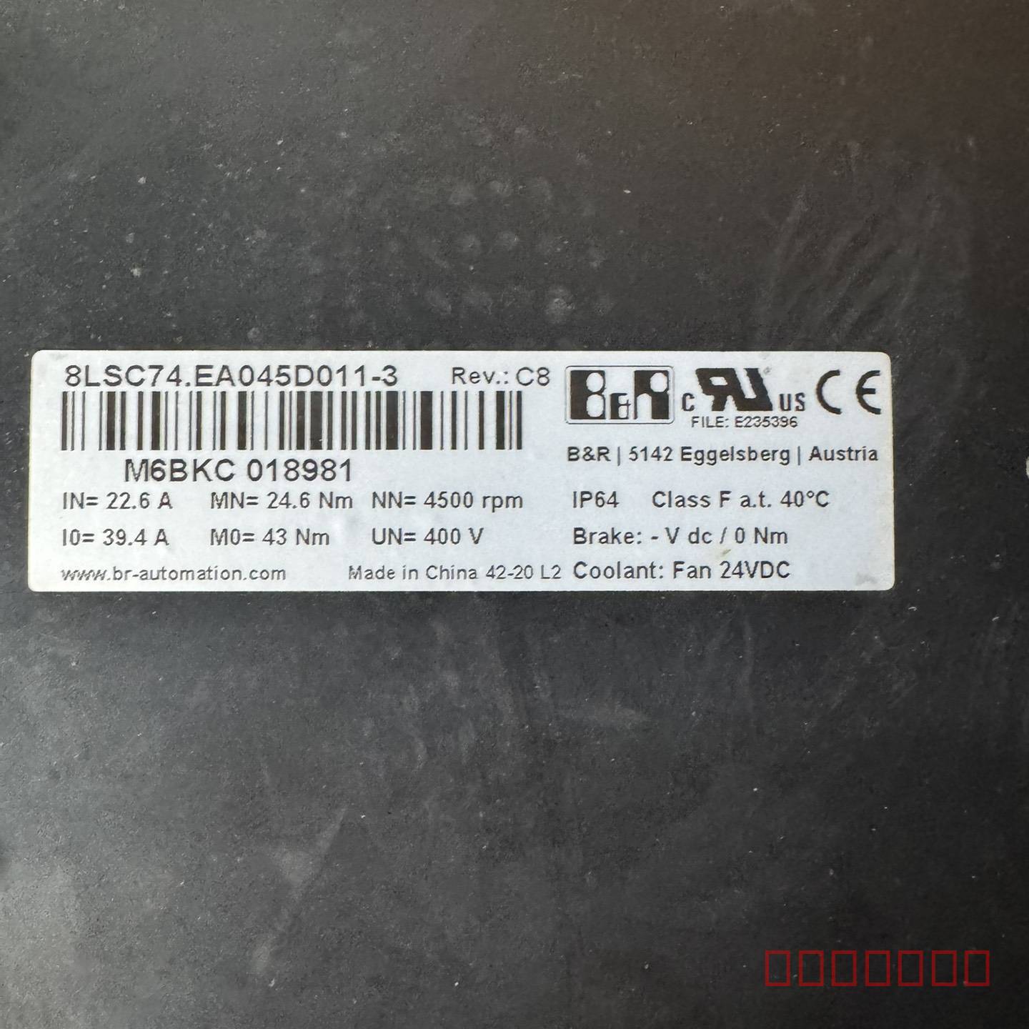 议价贝加莱伺服电机，型号8LSC74.EA045D011-3维修