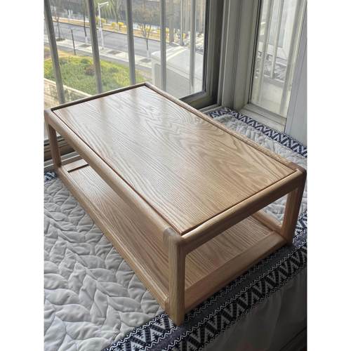 实木小桌子小茶几简约阳台炕几矮桌卧室榻榻米炕桌飘窗桌红橡木