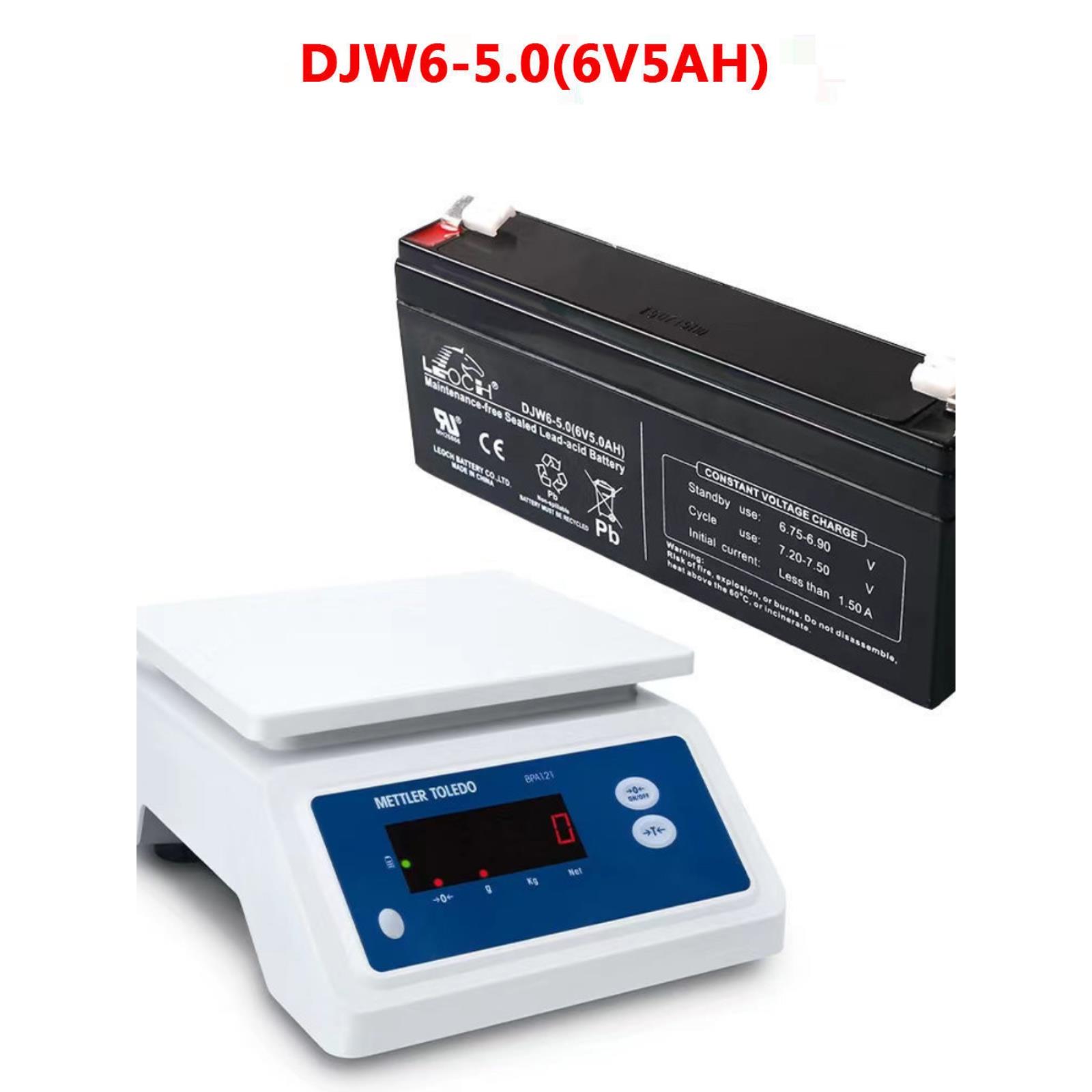 LEOCH理士DJW6-5.0(6V5AH)梅特革力CUB防潮型蓄电池电子秤电池托