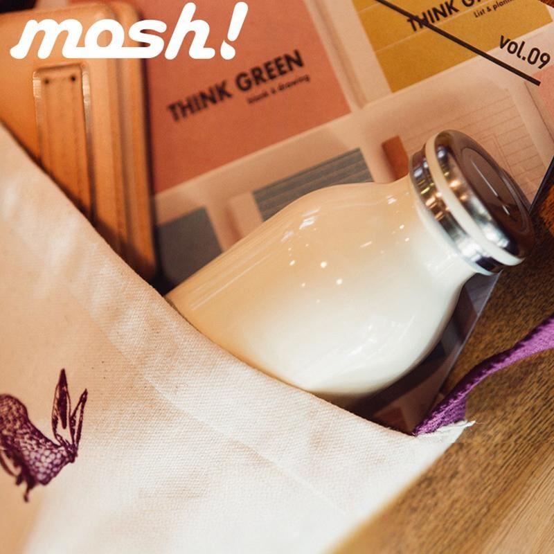 mosh日本不锈钢保温杯女士学生牛奶瓶文艺清新高颜值可携式水杯男