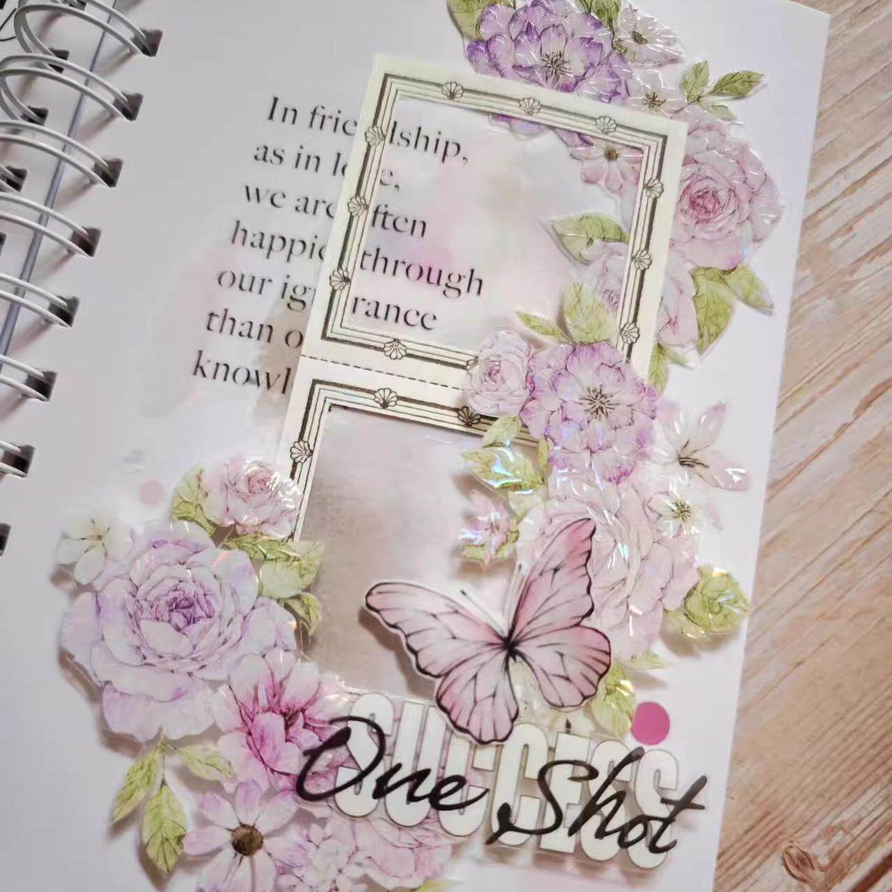 如你所愿文创 大标题 轻复古 字体 大背景 云汀花事 模切 胶带