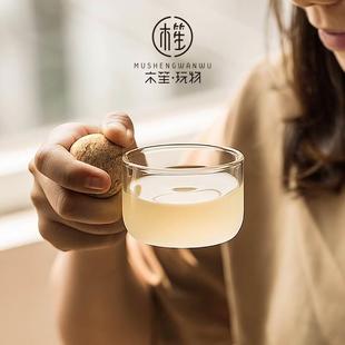 主人单杯带把 木笙玩物玻璃小茶杯耐热品茗杯子高颜值功夫茶杯套装