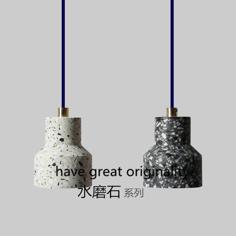 北欧现代简约水磨石个性餐厅卧室床头客厅咖啡厅吧台艺术装饰吊灯