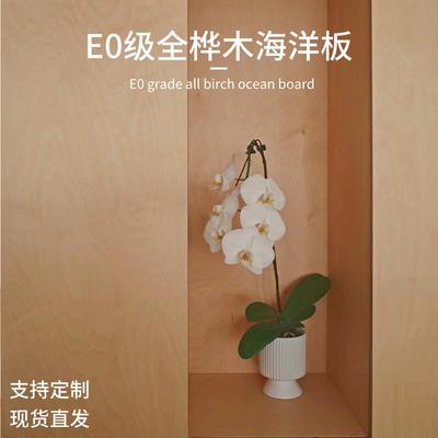 E0级环保全桦木海洋板防水板实木多层板家具胶合板生态板整张定制