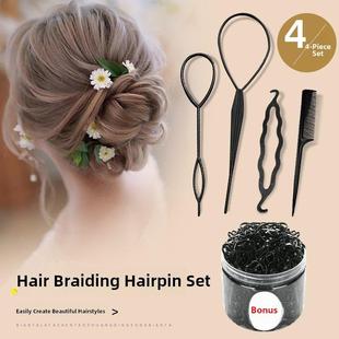 儿童拉发针夏季掏发编发神器穿发针盘发器扎头发工具分发器软头饰