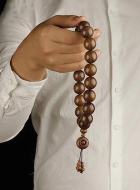 金丝檀木佛珠男2.0金丝楠木手持乌木手串木质小叶紫檀香车挂件饰