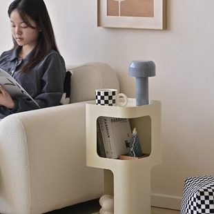 测边柜置物架黑色迷你角几创意 铁梵客厅铁艺边几边柜沙发旁边