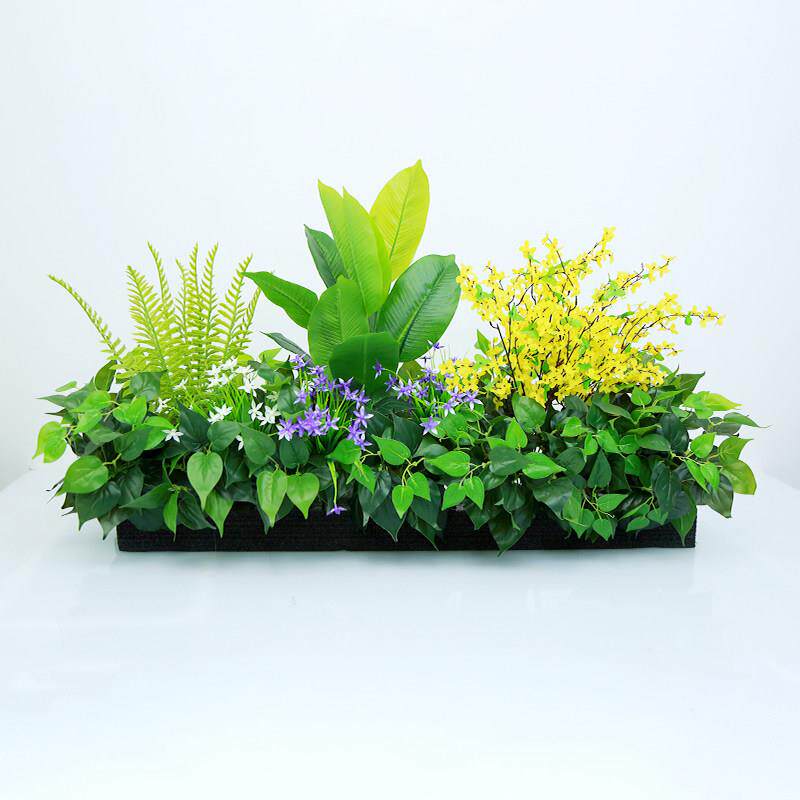 彷真绿色植物套装组合假花彷真花卉田园饭厅隔断花槽户外花箱装饰