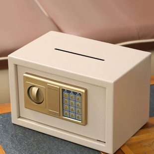 箱网红保险柜存钱罐大人用家用储存盒纸币储钱可存可取 大容量密码