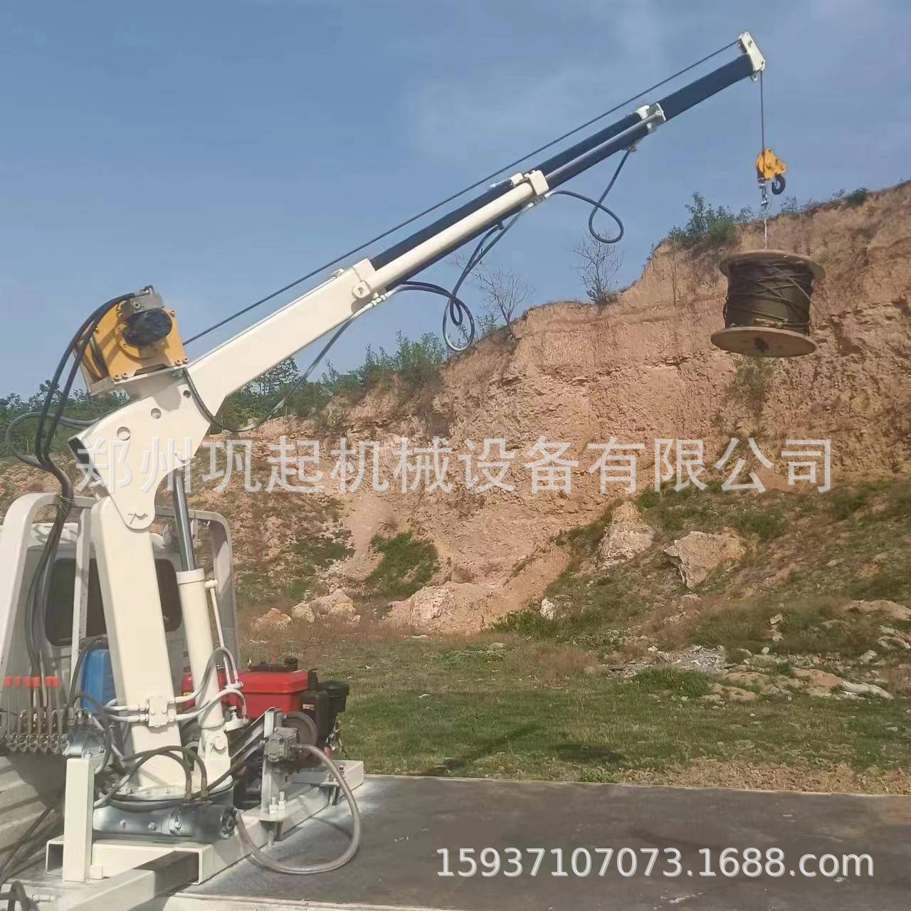 家用小型随车吊车载吊机12v24V500公斤1吨货车车用液压车载小吊