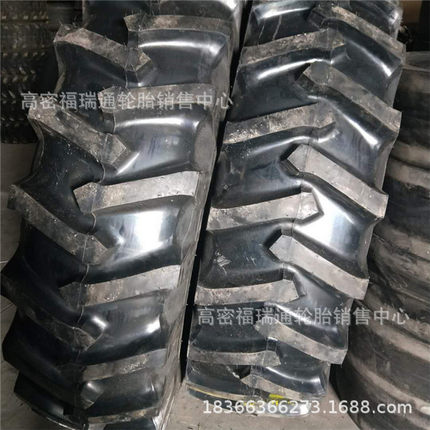 玲珑18.4-38农用机械轮胎联合收割机R-1人字花纹10层级尼龙充气胎