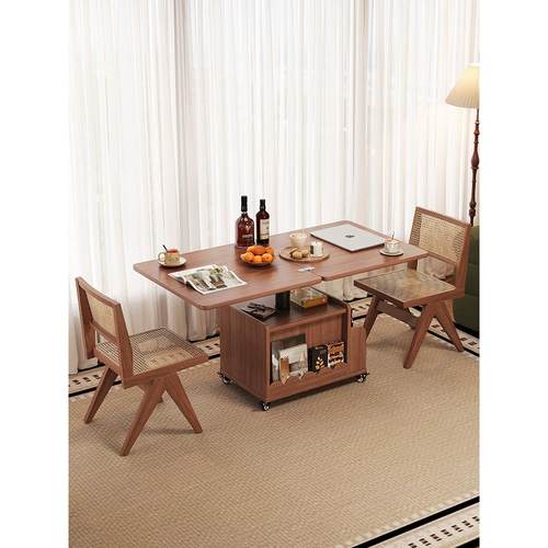 可移动茶几客厅家用小户型阳台茶桌沙发边柜折叠升降两用小桌子